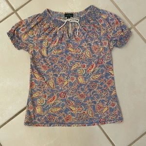 LRL Lauren Jeans Co. paisley top
